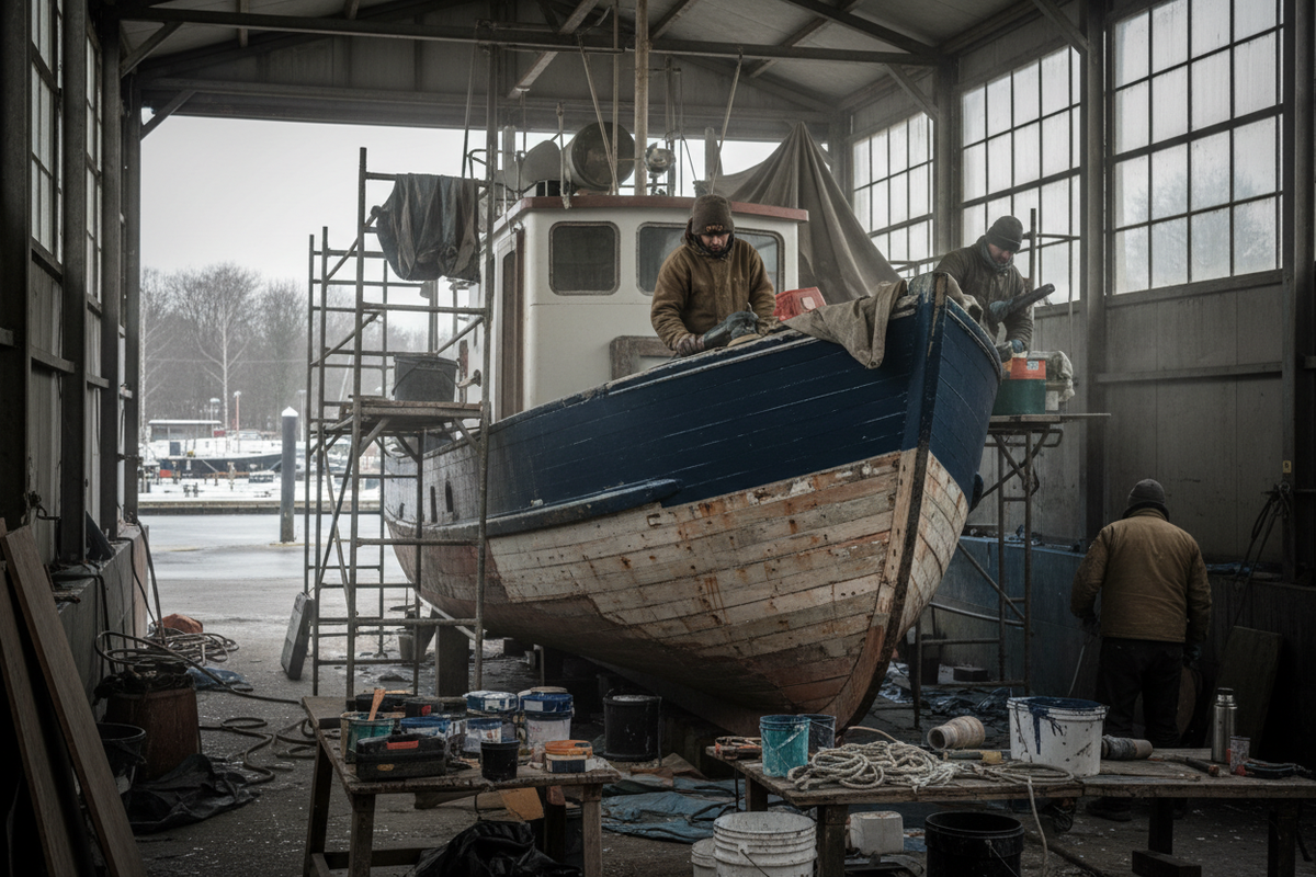 Januari – Boot opknappen & renoveren
