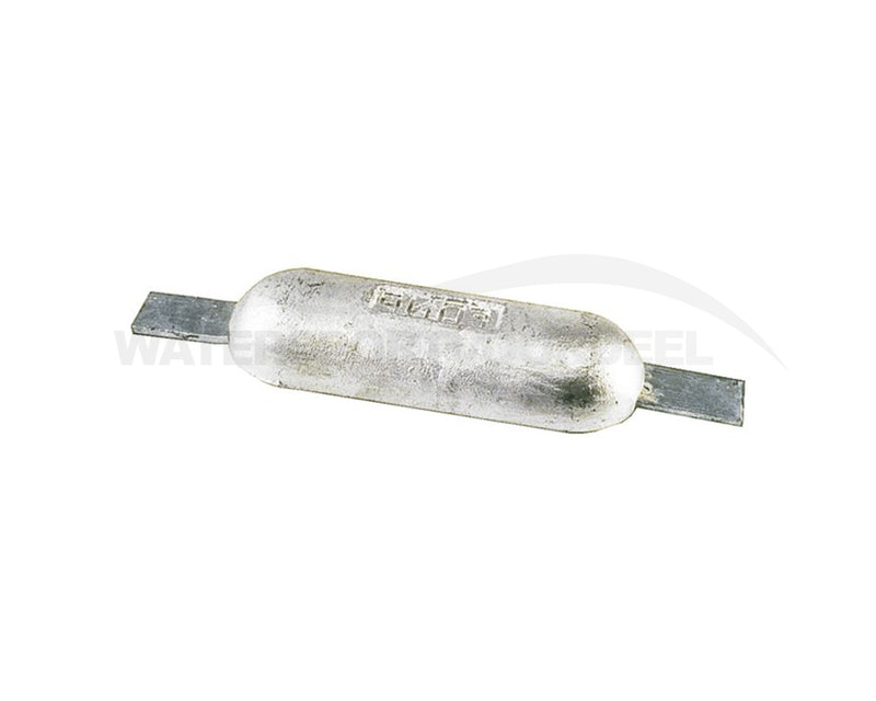 Aluminium anode met stalen lasstrip