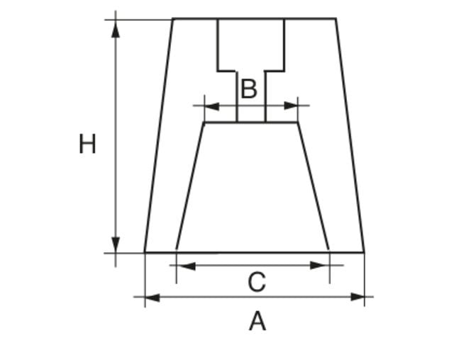 conisch-schroefas-anode