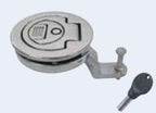 Luikring inbouw met slot RVS 1