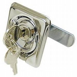 Luikring met slot RVS 1