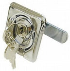 Luikring met slot RVS 1