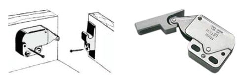 Mini latch deurvastzetter 28 x 48 mm1