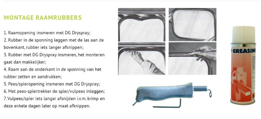 raamrubber-plaatsen