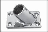 RVS Railingvoet vierkant - 60gr.