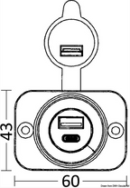 usb + c zwart tek