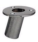 Vlaggenstokhouder voor 25mm stok - inbouw Messing verchroomd