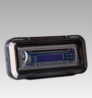 Waterdichte cover met transparante voorkant voor radio